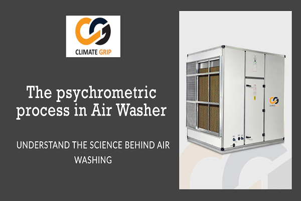 What is the psychrometric process in air washer?